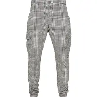 Urban Classics Pantalon cargo gris chiné / blanc