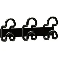 Unilux Patere murale UL 343, noir, avec 3 pateres double,