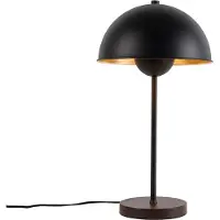 QAZQA Lampe de table rétro noire avec or - Magnax
