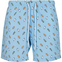 Urban Classics Shorts de bain bleu clair / jaune / blanc
