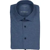 Olymp Chemise Luxor Jersey Stretch 24/Seven Foncé Bleu foncé Bleu taille 42