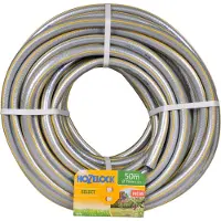 Hozelock Tuyau d’arrosage Select anti UV gris bandes 3D jaunes 19mm 50m