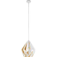 Eglo Lampe à suspension Carlton 1 31 cm blanc avec couleur or