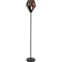Eglo Lampadaire CARLTON 1 noir et cuivre 49994