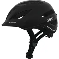 ABUS City-Helm Pedelec 1.1 - Casque de vélo avec feu arrière pour le trafic urbain - pour femmes et hommes - Noir, taille L (56-62 cm)