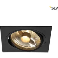 SLV New Tria 150 ES111 GU10 plafonnier encastré carré noir