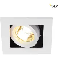 SLV Kadux GU10 plafonnier encastré carré blanc 1 flamme à cardan