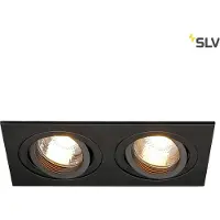 SLV Spot encastrable New Tria GU10 2 Square 17 cm noir