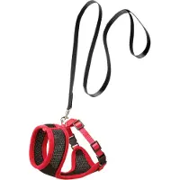 Flamingo Kattesele HARMS SET 120cm,15mm sort/rød (L, Chat)