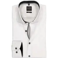 Olymp Homme OLYMP Level Five Body Fit Chemise blanc, Unicolore