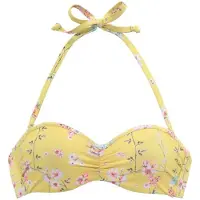 Sunseeker Hauts de bikini 'Ditsy' jaune / sapin / rose / blanc naturel