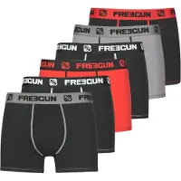 Freegun Lot De 6 Boxers Coton Homme Uni