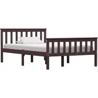 vidaXL Cadre de lit sans matelas marron foncé pin massif 120x200 cm