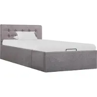 vidaXL Cadre de lit à rangement hydraulique sans matelas 90x200 cm