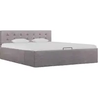 vidaXL Cadre de lit à rangement hydraulique sans matelas 140x200 cm