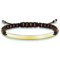 Thomas Sabo Bracelet Femme - - LBA0056-894-2-L21v - Argent - Marron et Or - 14,5-21 cm