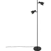QAZQA Lampadaire moderne noir 2 lumières - Stijn