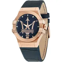 Maserati Potenza 42 Mm R8851108027 Watch Bleu,Doré Homme