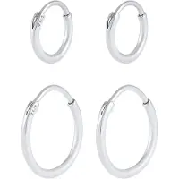 KUZZOI Boucles d'oreilles 'Creolen' argent
