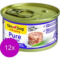 Gimdog Pure Delight - Boîte - Poulet et thon 12 x 85 g