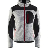 Blakläder Veste tricotée à capuche - S - Gris chiné/Noir