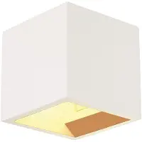 SLV PLASTRA CUBE Applique murale, carrée, plâtre blanc, G9, max. 42W