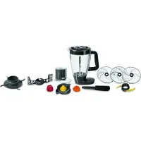 Moulinex FP827E10 de robot multiple Blander Mixer 6 espaces sécurité renforcée Smoots 10 accessoires doubleforce