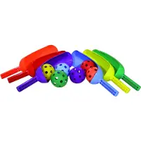 Megaform Spordas Scoop Set - 6 raquettes et balles colorées pour les jeux de plein air
