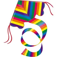 Günther Cerf-volant monofil Rainbow - - Pour enfant à partir de 6 ans - Queue de stabilisation incluse
