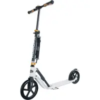 Hudora BigWheel Style 230 Scooter - blanc - trottinette en aluminium avec grande surface de marche - réglable en hauteur & pliable - pour jusqu'à 120kg
