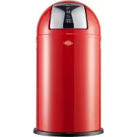 Wesco Poubelle Pushboy, Poubelle Push, Collecteur de déchets, tôle d'acier, rouge, 50 L, 175831-02