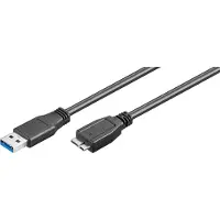 GOOD CONNECTIONS Alcasa USB 3.0 A/USB 3.0 Micro B, câble USB de 0,2 m USB 3.2 Gen 1 (3.1 Gen 1) USB A Micro-USB B Noir