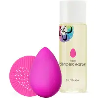 Beauty Blender BeautyBlender Base Station Limited Edition Makeup Set avec éponge, Blendercleanser liquide 88ml, et tapis de nettoyage en silicone - Pack de 3