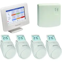Honeywell Evohome Aan/Uit Slimme thermostaat - Wifi - Draadloos - Inclusief 4 thermostaatknoppen, Thermostat, Blanc