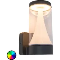 Lutec Applique d'extérieur LED SPICA anthracite et blanc 16 W, nuances de blanc, 1 000 lm, aluminium, dimensions : 25,7 x 16,1 x 12 cm, IP54,
