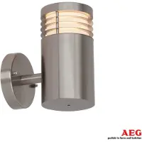 AEG Lampe Kastra LED : Applique murale extérieure en acier inoxydable | 1 x 10,2W LED intégrée (SMD), (982lm, 3000K) | Degré de protection IP : 54 - protégée contre les jets d'eau