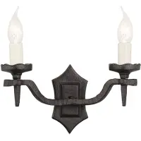 Elstead Lighting Applique murale Rectory noir et crème, 2xE14x60W, métal, dimensions : 16x31x15 cm, IP20, Elstead