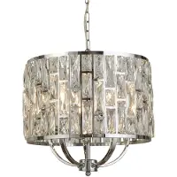 Searchlight BIJOU 5-flamme chromé Lampe à suspension avec verre en cristal