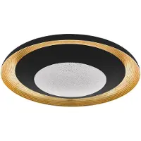 Eglo 98527 CANICOSA 2 LED plafonnier 24,5W Ø495mm noir or transparent CCT couleur de lumière réglable dimmable