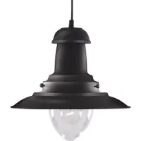 Searchlight Lampe suspendue noire Fisherman Ø 32cm