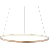 JUST LIGHT Lampe LED suspendue, aluminium, or, D 60 cm