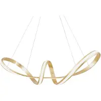 Paul Neuhaus Lampe suspendue MELINDA de , dorée, 1 panneau LED 40 W 3000 K, pour intérieur, IP20