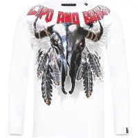 Cipo & Baxx T-Shirt bleu / rouge / noir / blanc