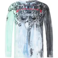 Cipo & Baxx T-Shirt bleu / gris / vert