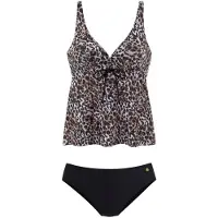 LASCANA Tankini marron / noir / blanc