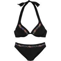 Buffalo Bikini 'Flori' mélange de couleurs / noir
