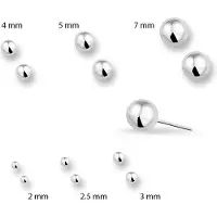 Marie-Celeste Celeste oorknoppen bol - 2 mm - Goud, (Or blanc, Or jaune)