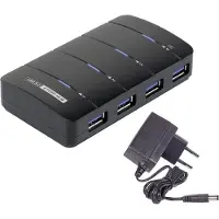 Renkforce Hub 4 ports USB 3.0 noir (1005584)