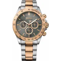 HUGO BOSS Ikon Chronograph Montre Hommes Acier inoxydable gris rosé