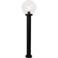 QAZQA Lampadaire d'extérieur noir avec globe transparent 100 cm IP44 - Sfera